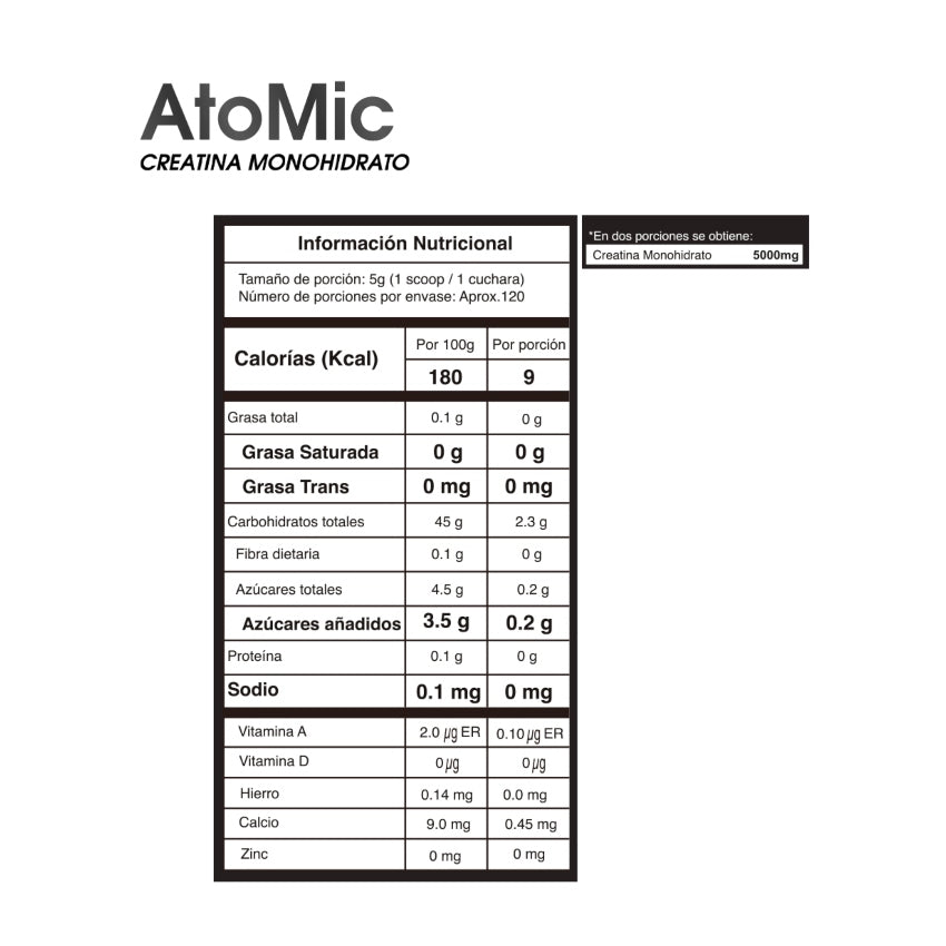 CREATINA ATOMIC MONOHIDRATO