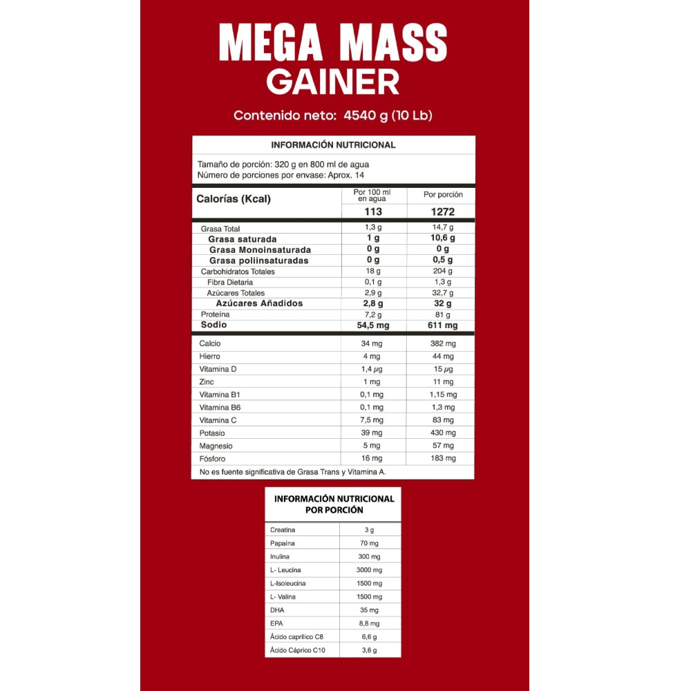 TNT MEGA MASS GAINER / 10 LB