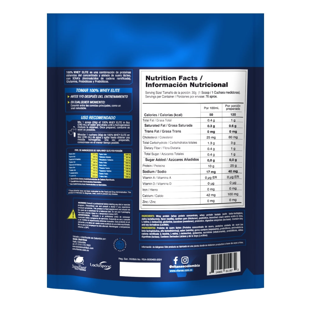 100% PROTEÍNA WHEY - WHEY ELITE /5 LB