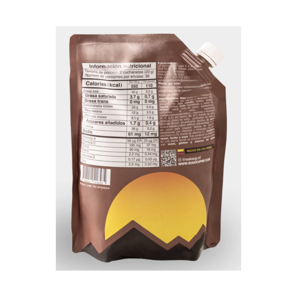 CREMA DE MANI CHOCOLATE 720G - WAKEUP