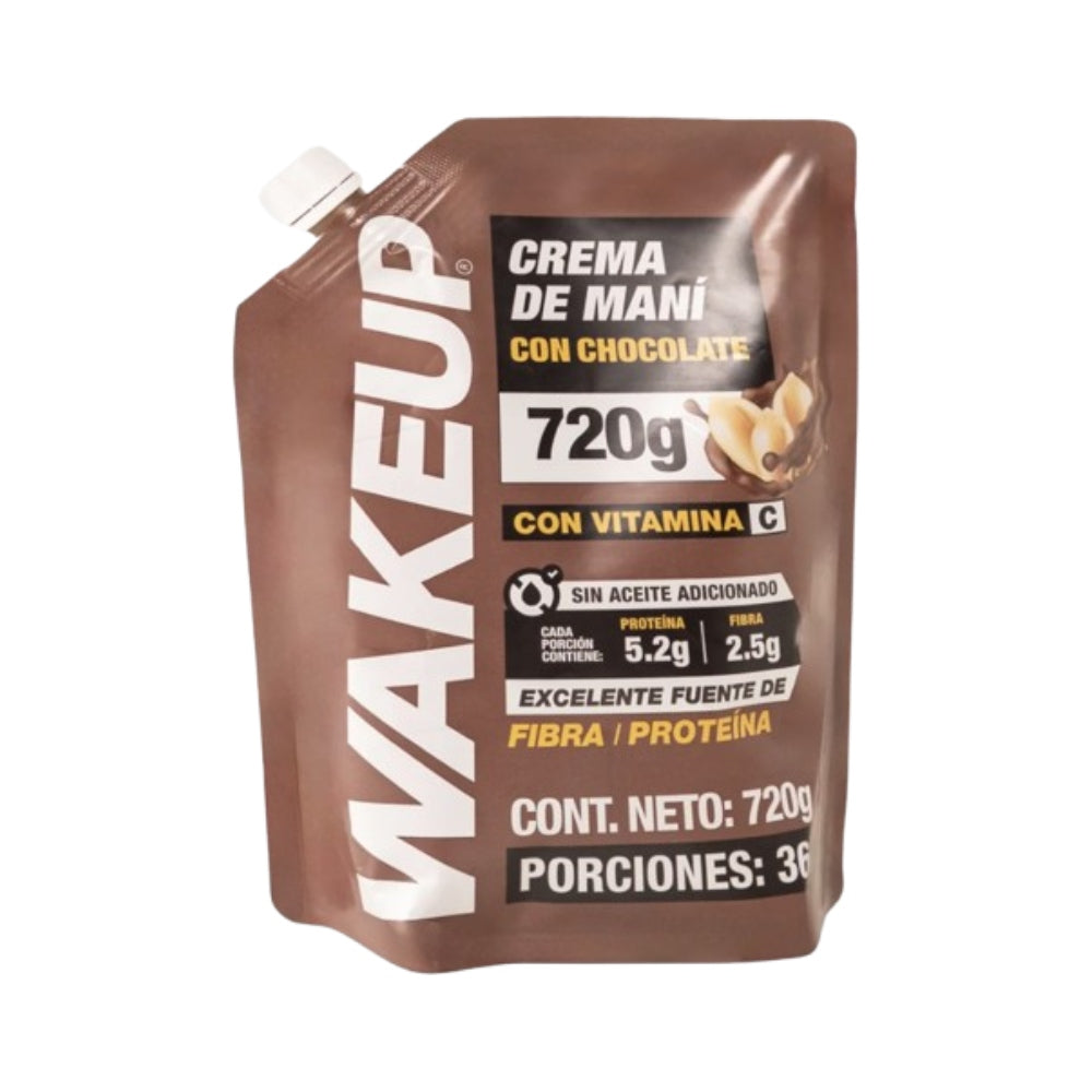 CREMA DE MANI CHOCOLATE 720G - WAKEUP