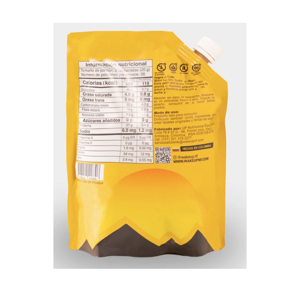 CREMA DE MANI NATURAL 720 G - WAKEUP