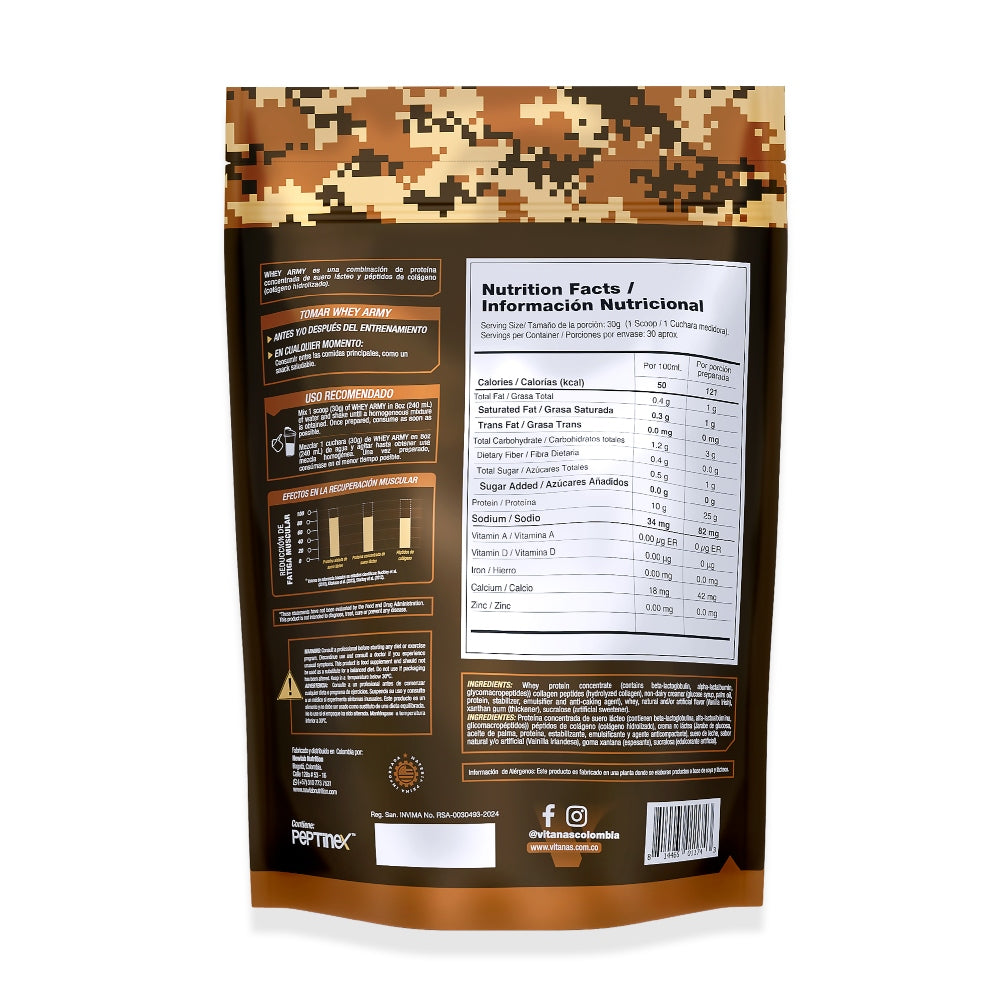 WHEY ARMY 2 LB - PROTEINA WHEY CON COLAGENO
